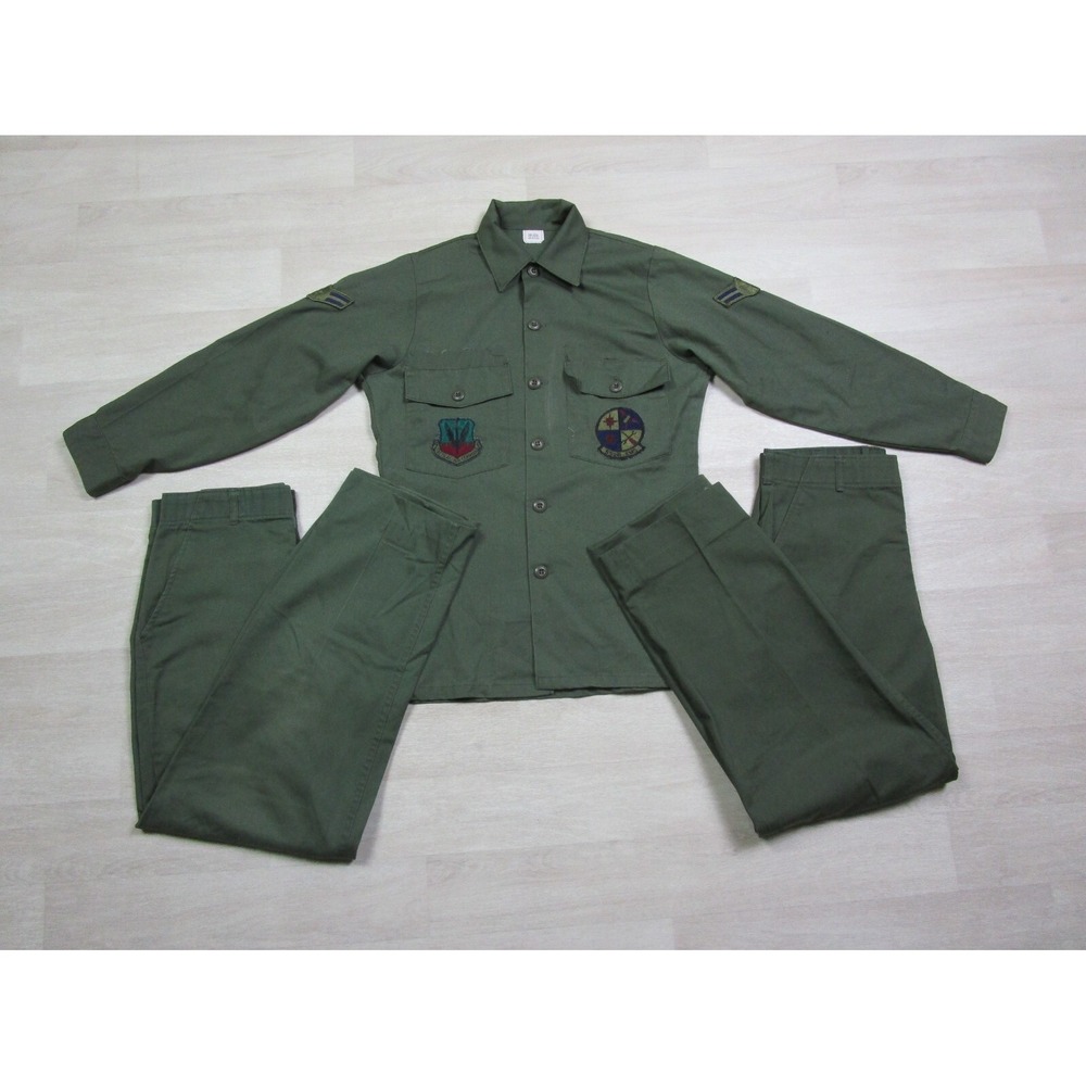 1960s‎ Vintage LOT VIETNAM Sateen OG-507 US Army 30x27 Military Pants & Shirt